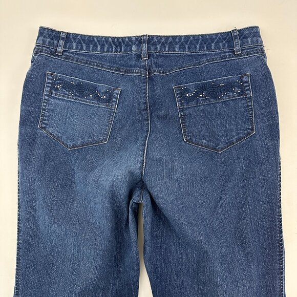 Erika Straight Leg Women's size 14 Dark Wash Blue Denim Jeans - Picture 5 of 5